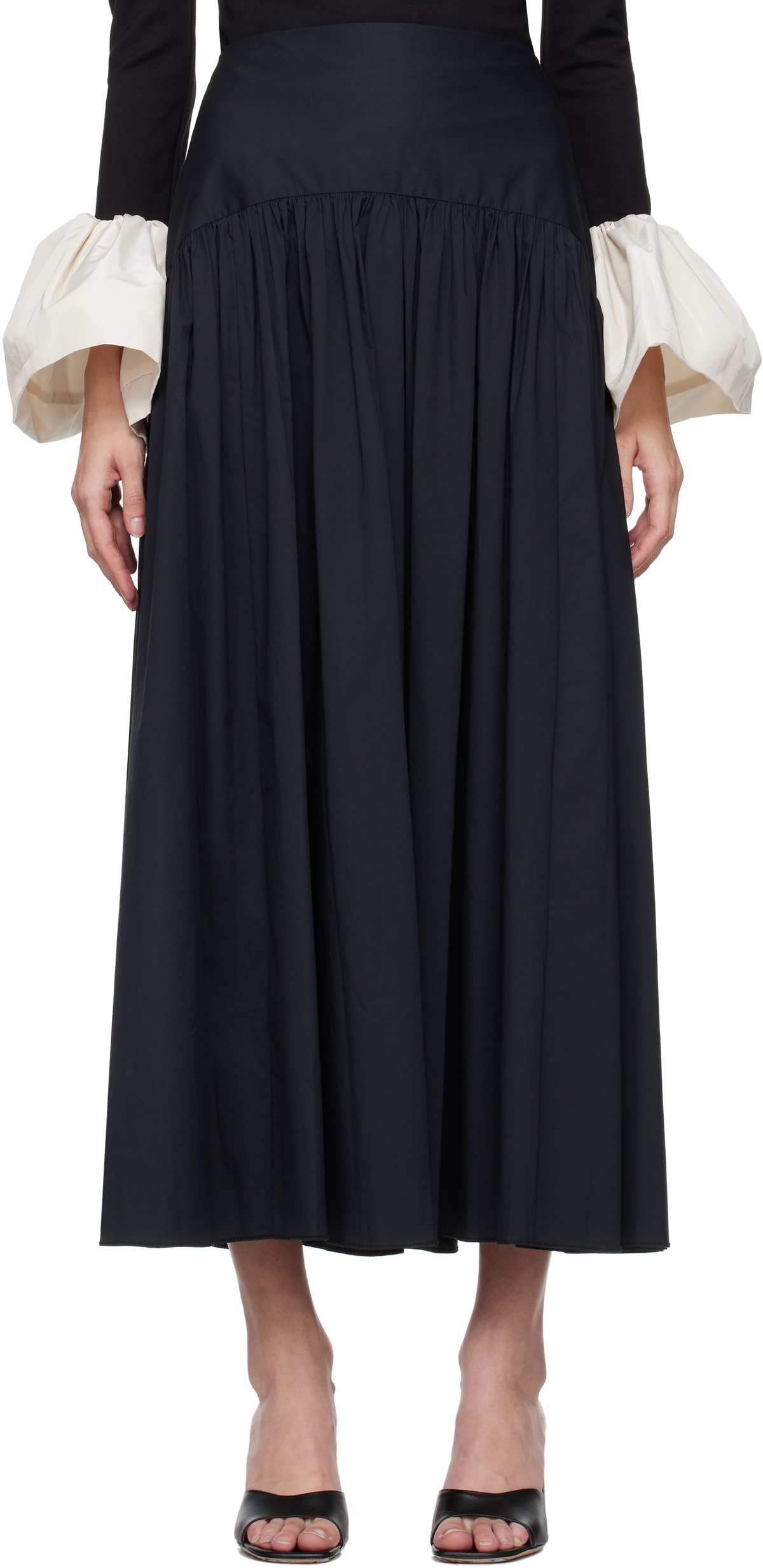 Staud Black Procida Maxi Skirt Staud