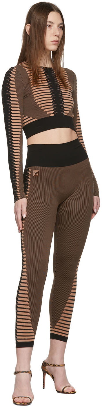 Wolford Shaping Slit Legging in Caramel & Black