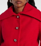 Patou Cropped wool-blend tweed jacket