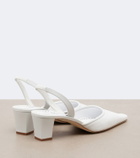 Manolo Blahnik Vendona leather slingback pumps