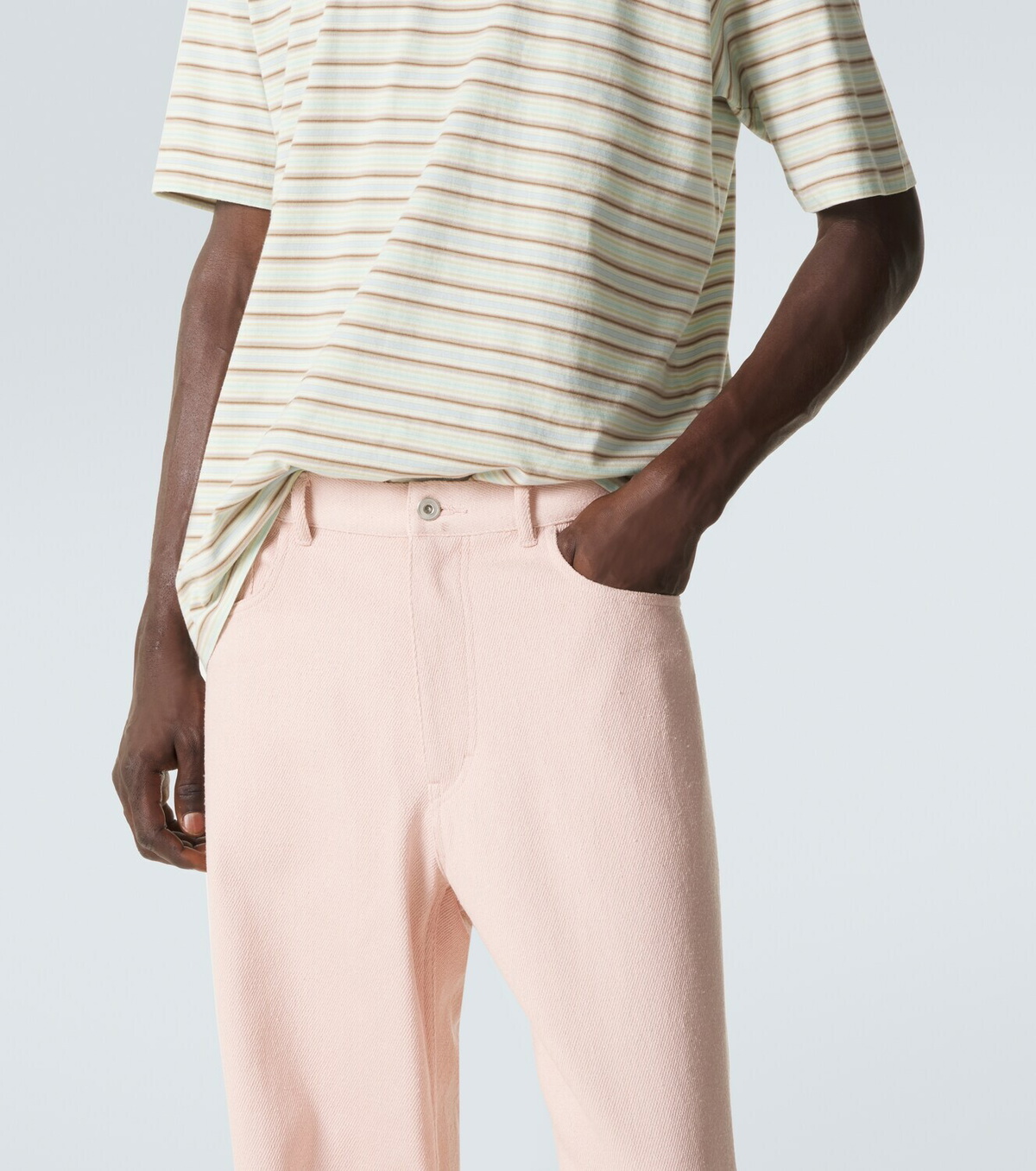 Auralee Silk denim wide-leg pants