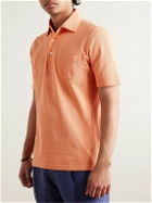 Rubinacci - Slim-Fit Cotton-Piqué Polo Shirt - Orange