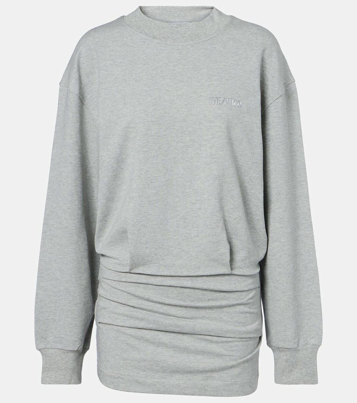 The Attico Cotton-blend jersey sweatshirt dress