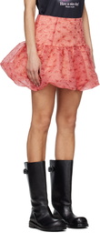 GANNI Pink Shibori Organza Miniskirt