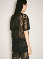 Mugler Sheer Flocked Star T-Shirt