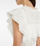 LoveShackFancy Nora lace-trimmed cotton top