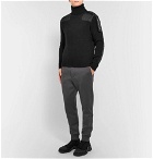 Moncler C - Shell-Panelled Wool-Blend Bouclé Rollneck Sweater - Men - Black