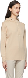 Max Mara Beige Wool Ulrico Hoodie