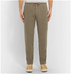 NN07 - Copenhagen Slim-Fit Garment-Dyed Linen Drawstring Trousers - Green