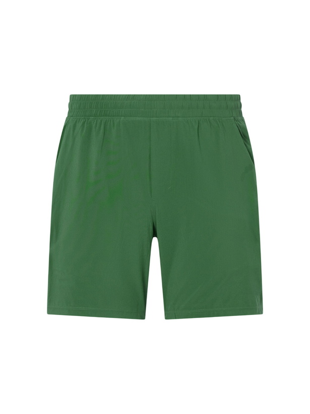 Photo: Lululemon - License to Train Straight-Leg 7" Mesh-Trimmed Recycled-Shell Shorts - Green