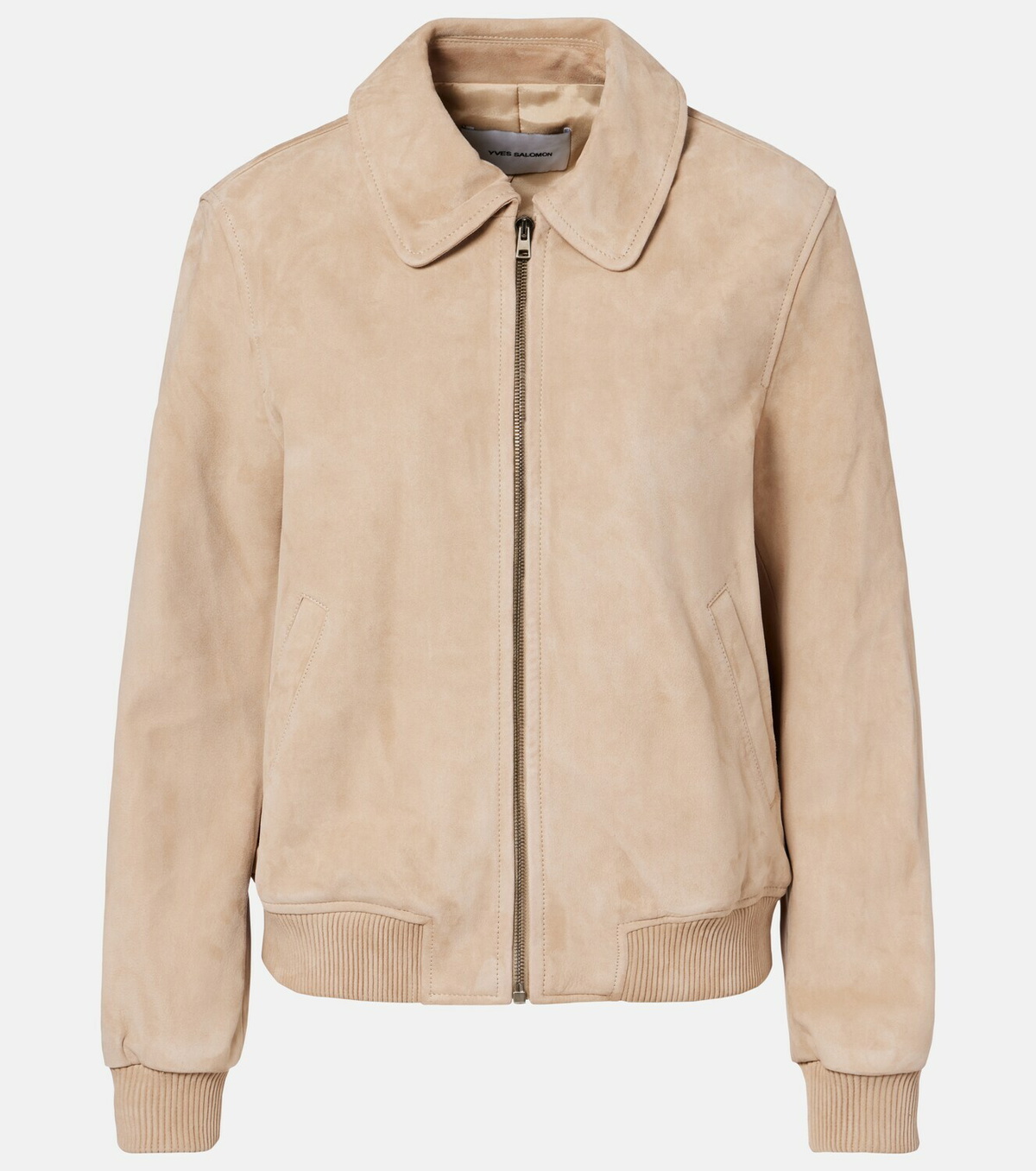 Yves Salomon Suede bomber jacket