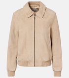 Yves Salomon Suede bomber jacket