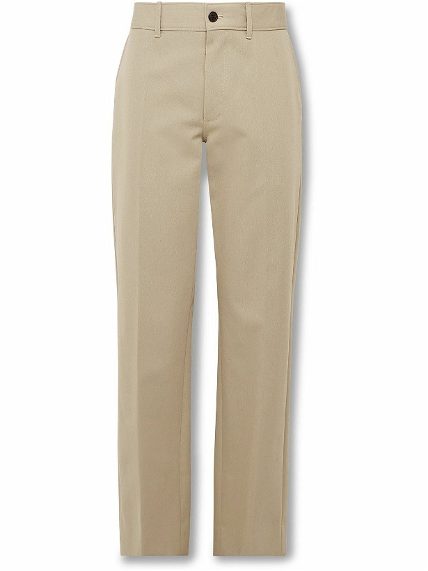 Photo: The Row - Rosco Straight-Leg Cotton-Blend Twill Trousers - Neutrals