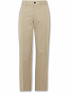 The Row - Rosco Straight-Leg Cotton-Blend Twill Trousers - Neutrals