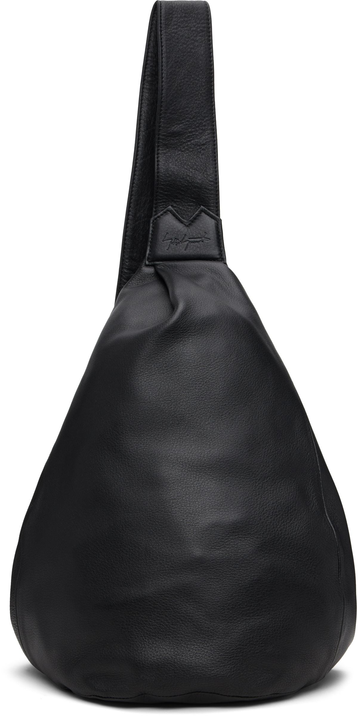 YOHJI YAMAMOTO Black Tuck Sling Medium Bag