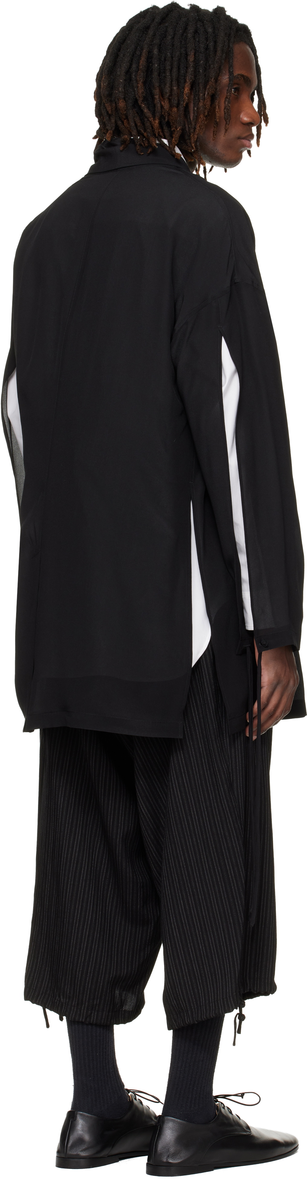 YOHJI YAMAMOTO Black Silk Jacket