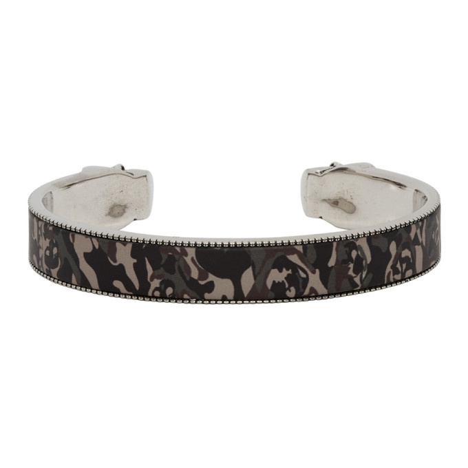 Photo: Alexander McQueen Silver Camo Skull Bracelet