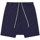 Rick Owens DRKSHDW Men's Drawstring Pods Short in Indigo