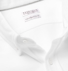 Brunello Cucinelli - Slim-Fit Cotton-Piqué Shirt - White