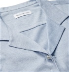 Hamilton and Hare - Camp-Collar Cotton-Piqué Shirt - Blue