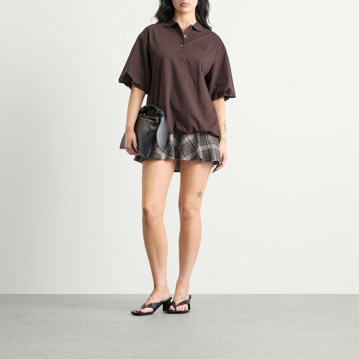 Acne Studios Women's Eteddy Mini Dress in Dark Brown