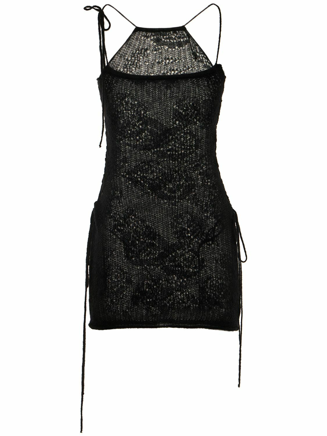 MARCO RAMBALDI Knit Mohair Blend Mini Halter Dress