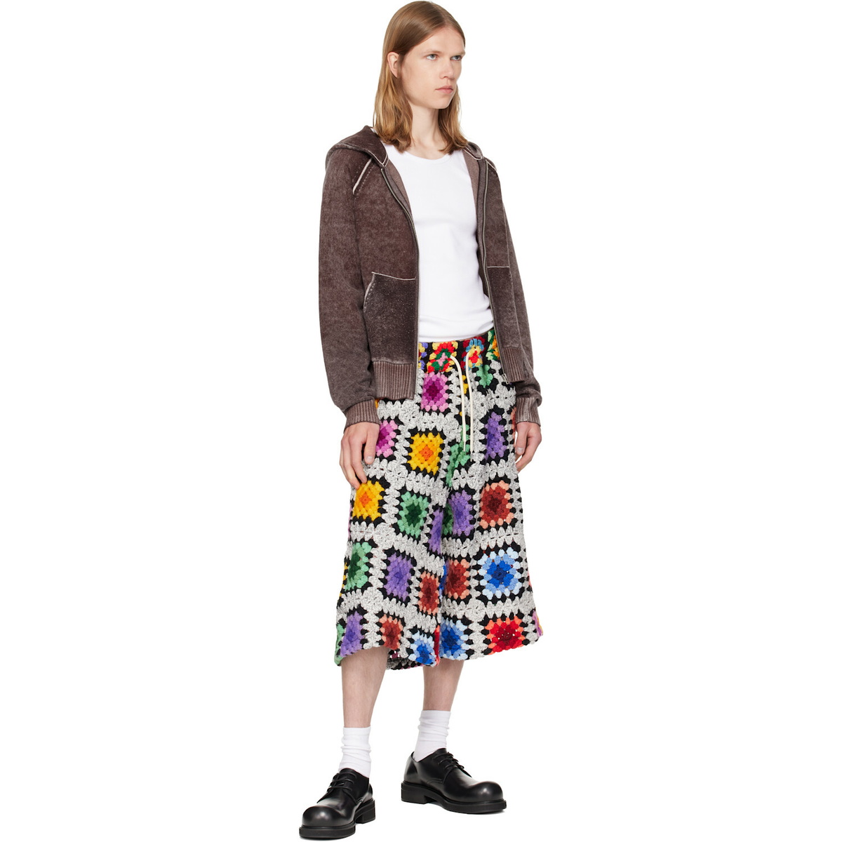 COÛT DE LA LIBERTÉ Multicolor Angel Crochet Basketball Shorts