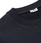 LOEWE - Slim-Fit Logo-Embroidered Loopback Cotton-Jersey Sweatshirt - Blue