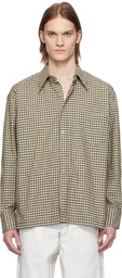 Karmuel Young Yellow & Black Check Square Snap Off Shirt