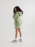 Fear of God Essentials Kids - Logo-Flocked Cotton-Blend Jersey Drawstring Shorts - Green