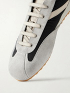 McQueen - Suede-Trimmed Shell Sneakers - Gray