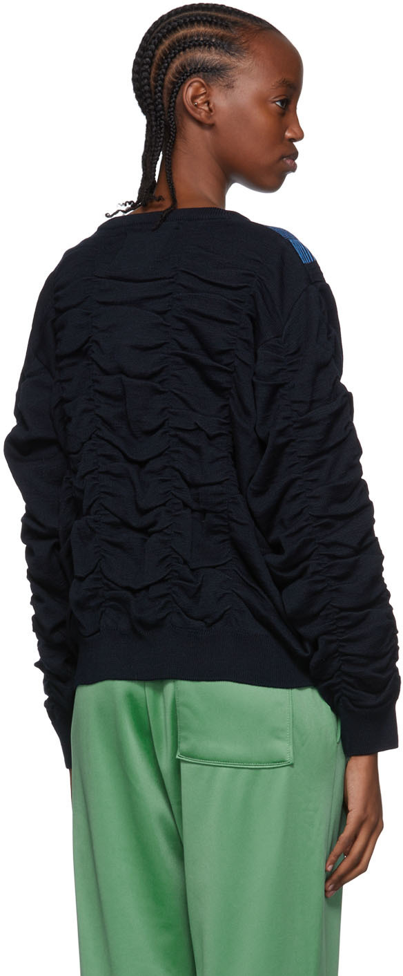 Bianca Saunders Navy Farah Edition Peel Sweater