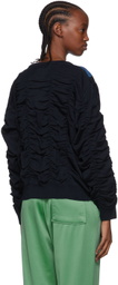 Bianca Saunders Navy Farah Edition Peel Sweater