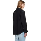 vowels Black Double Pocket Shirt
