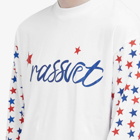 PACCBET Men's Sparkle Logo Long Sleeve T-Shirt in White