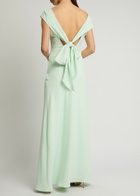 Odd Muse Drape Back Twill Maxi Dress Mint