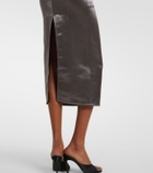 The Attico Open-back satin midi dress