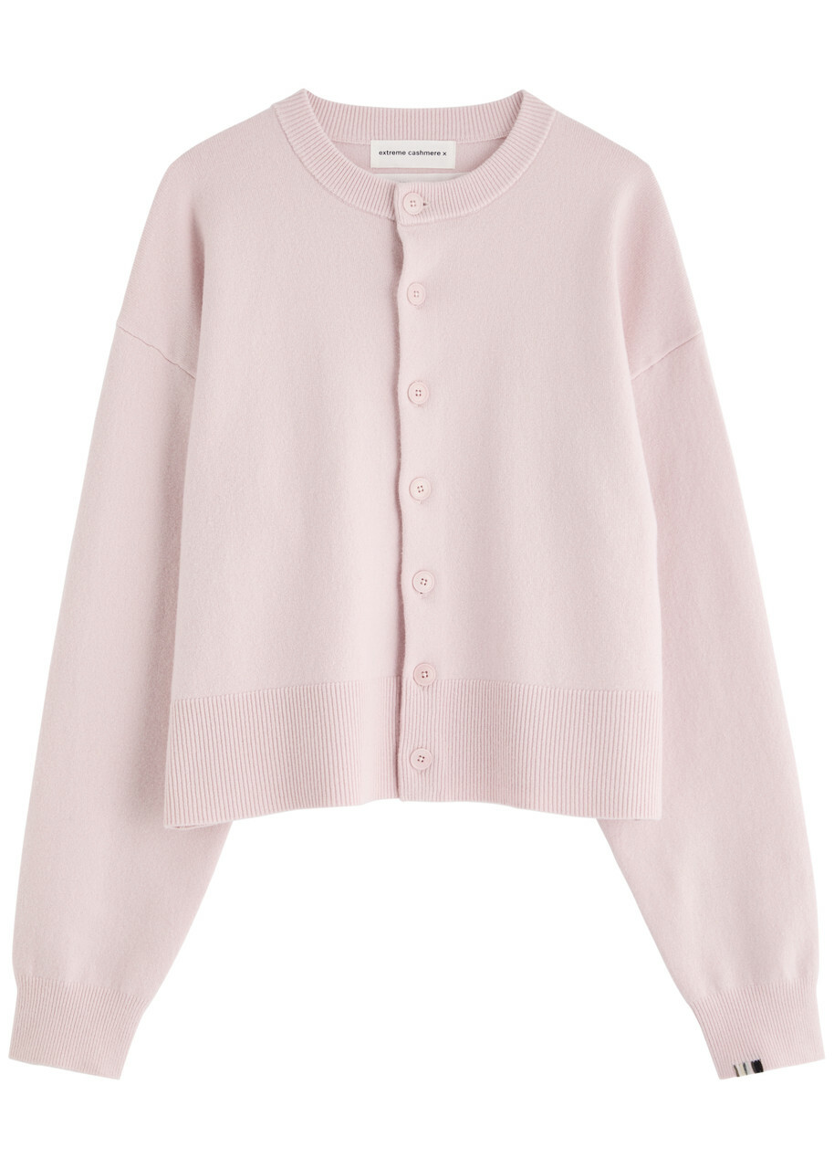 Extreme Cashmere n°170 Chou Cashmere-blend Cardigan - Light Pink