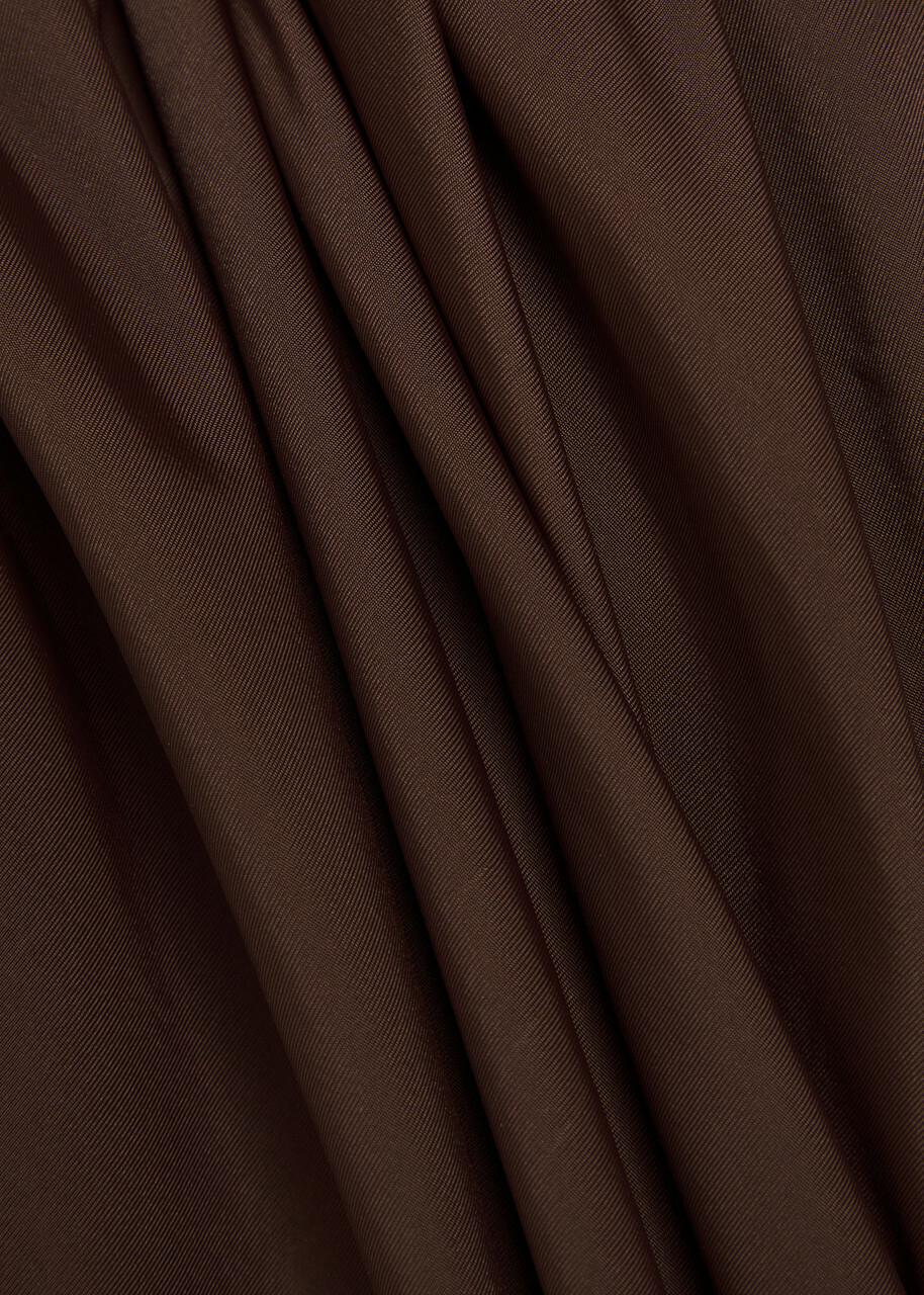 DE LA Vali Elara Draped Stretch-jersey Mini Dress Brown