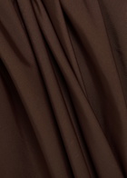 DE LA Vali Elara Draped Stretch-jersey Mini Dress Brown