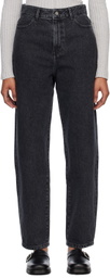 AMOMENTO Black Tapered Jeans