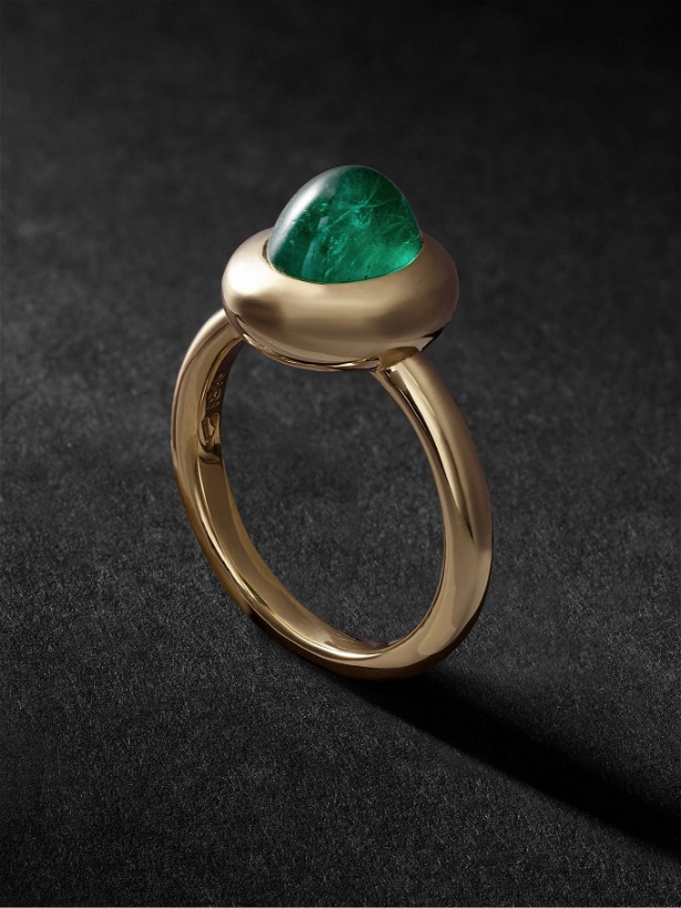 Photo: VADA - Bubble Gold Emerald Ring - Gold