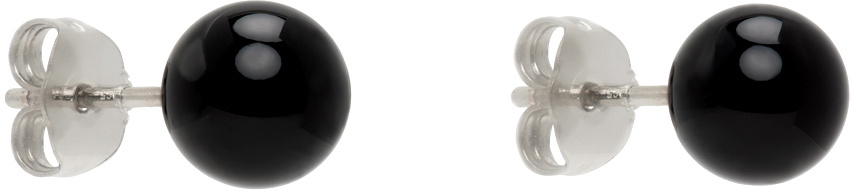 Dries Van Noten Black Colored Ear Studs Earrings