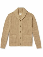 Hartford - Shawl-Collar Ribbed Wool Cardigan - Brown