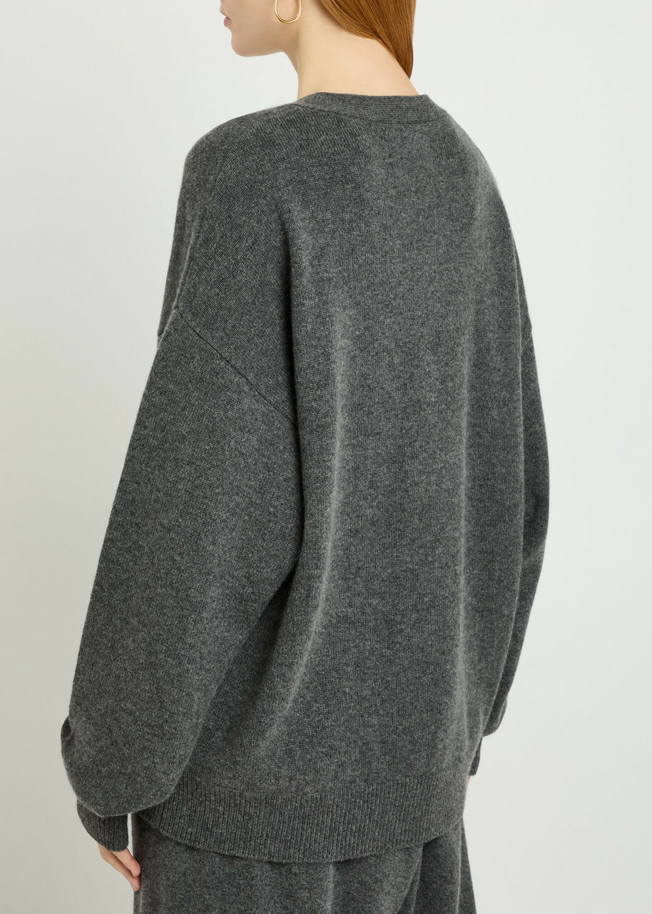 Extreme Cashmere N°459 Jonah V-neck Cashmere-blend Cardigan - Dark Grey - One Size