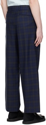 Drôle De Monsieur Navy 'Le Pantalon Golfeur Carreaux' Trousers