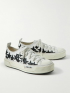 AMIRI - Appliquéd Leather and Canvas Sneakers - White