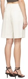 System Off-White Polyester Shorts
