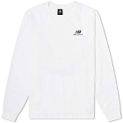 New Balance Men's Long Sleeve Athletics Legacies T-Shirt in White