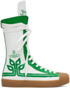 Vivienne Westwood White & Green Boxing Sneakers